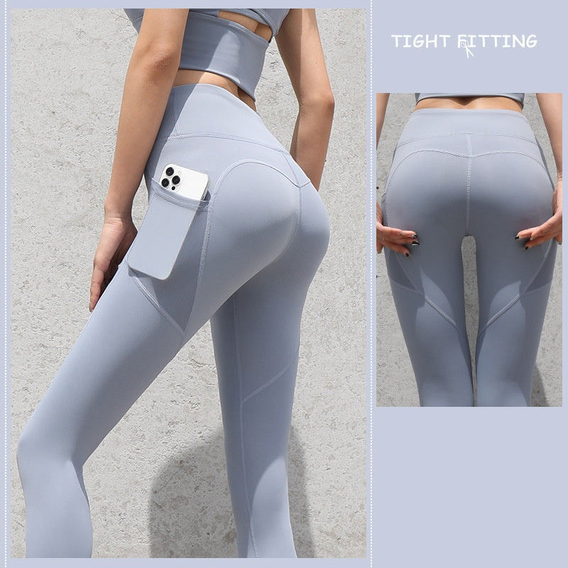 Leggings sans couture de Sport de gymnastique taille haute