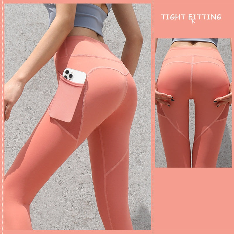 Leggings sans couture de Sport de gymnastique taille haute