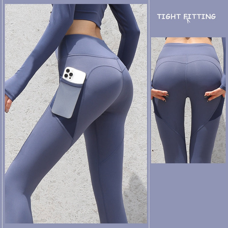 Leggings sans couture de Sport de gymnastique taille haute