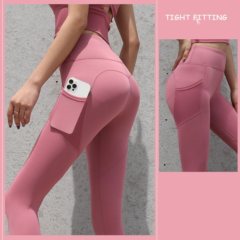 Leggings sans couture de Sport de gymnastique taille haute